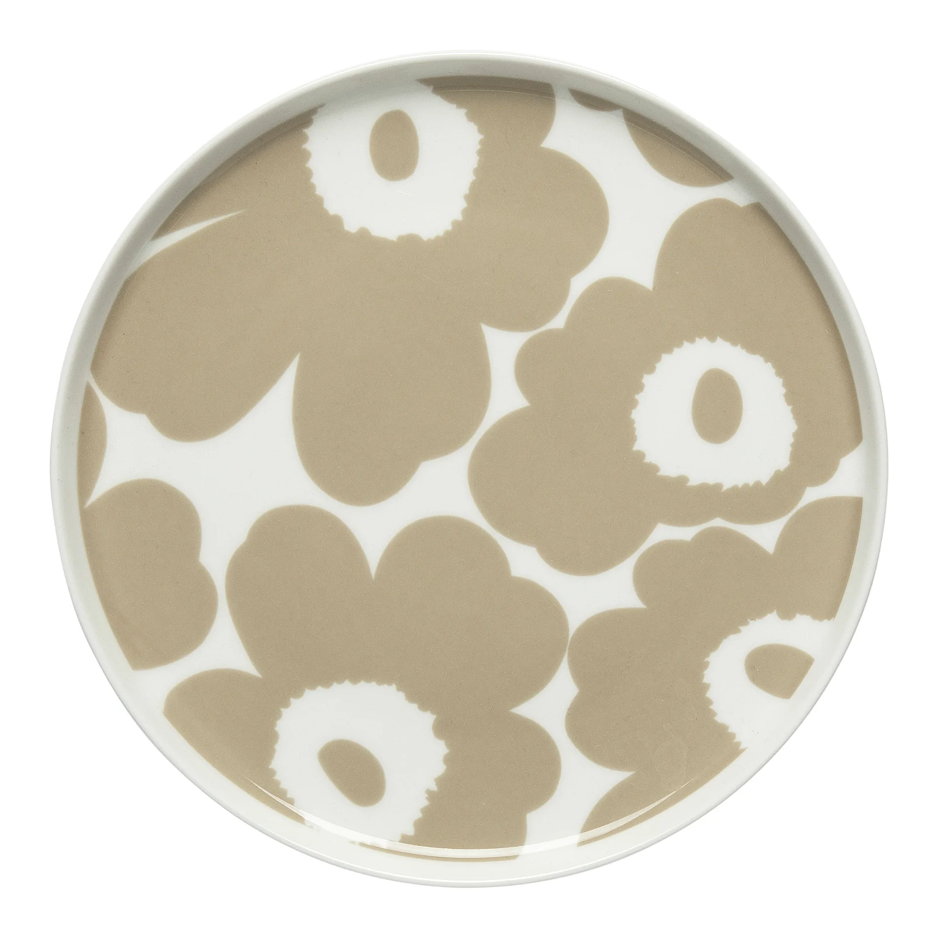 Unikko Teller beige-weiß, Ø20cm Marimekko
