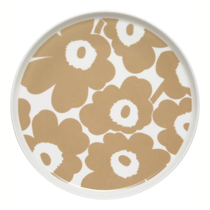 Unikko Teller beige-weiß, Ø25cm Marimekko