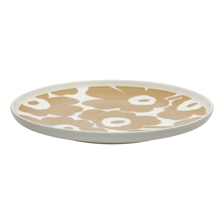 Unikko Teller beige-weiß, Ø25cm Marimekko