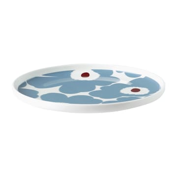 Unikko Teller weiß-blaugrau-weinrot - Ø20cm - Marimekko