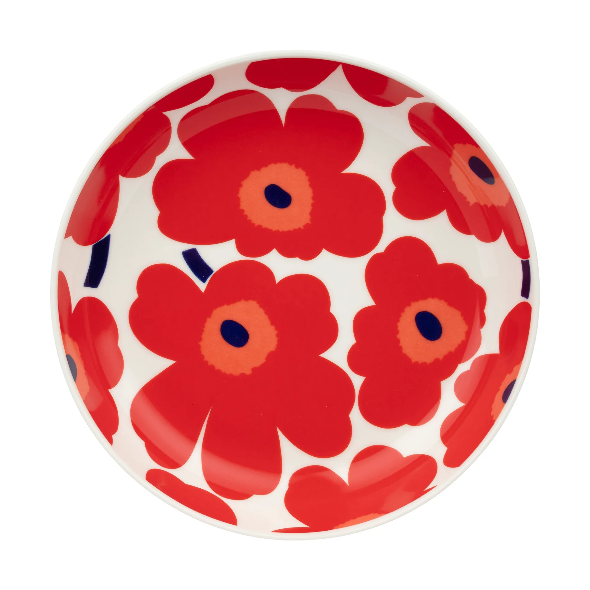 Unikko tiefer Teller Ø20,5 cm, White-red-blue Marimekko