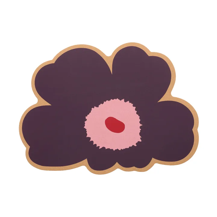 Unikko Tischset - Kork/Pflaume/Rosa/Cranberry - Marimekko