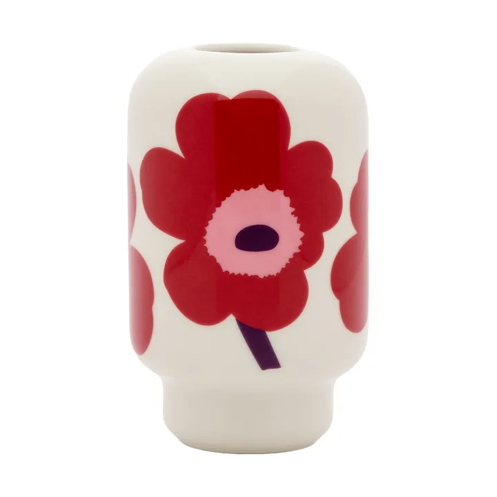 Unikko Vase 14 cm - White-cranberry-pink-plum - Marimekko