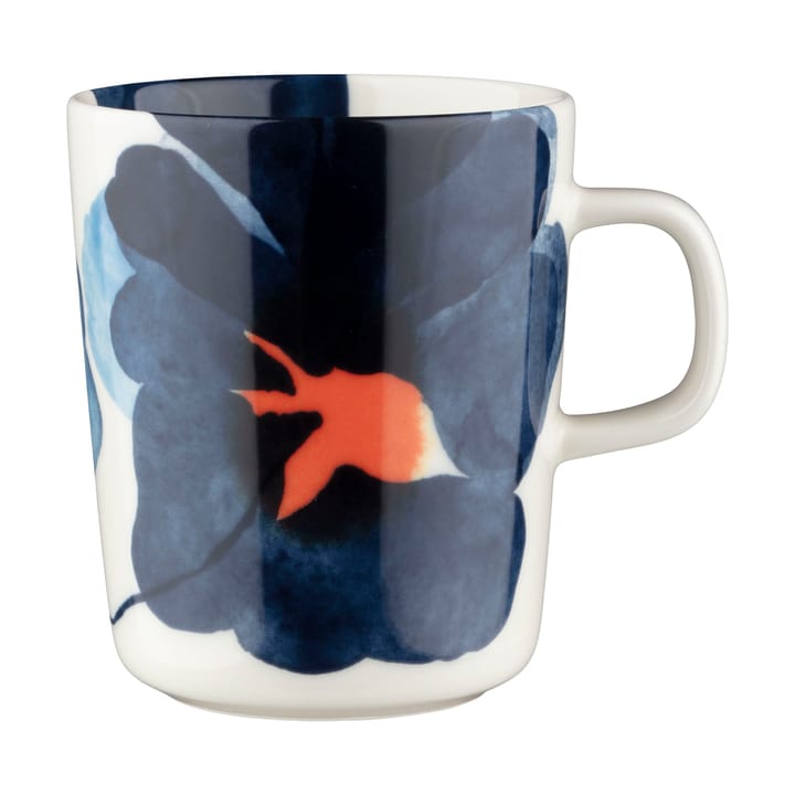 Valssi Becher 25 cl - White-dark blue-orange - Marimekko