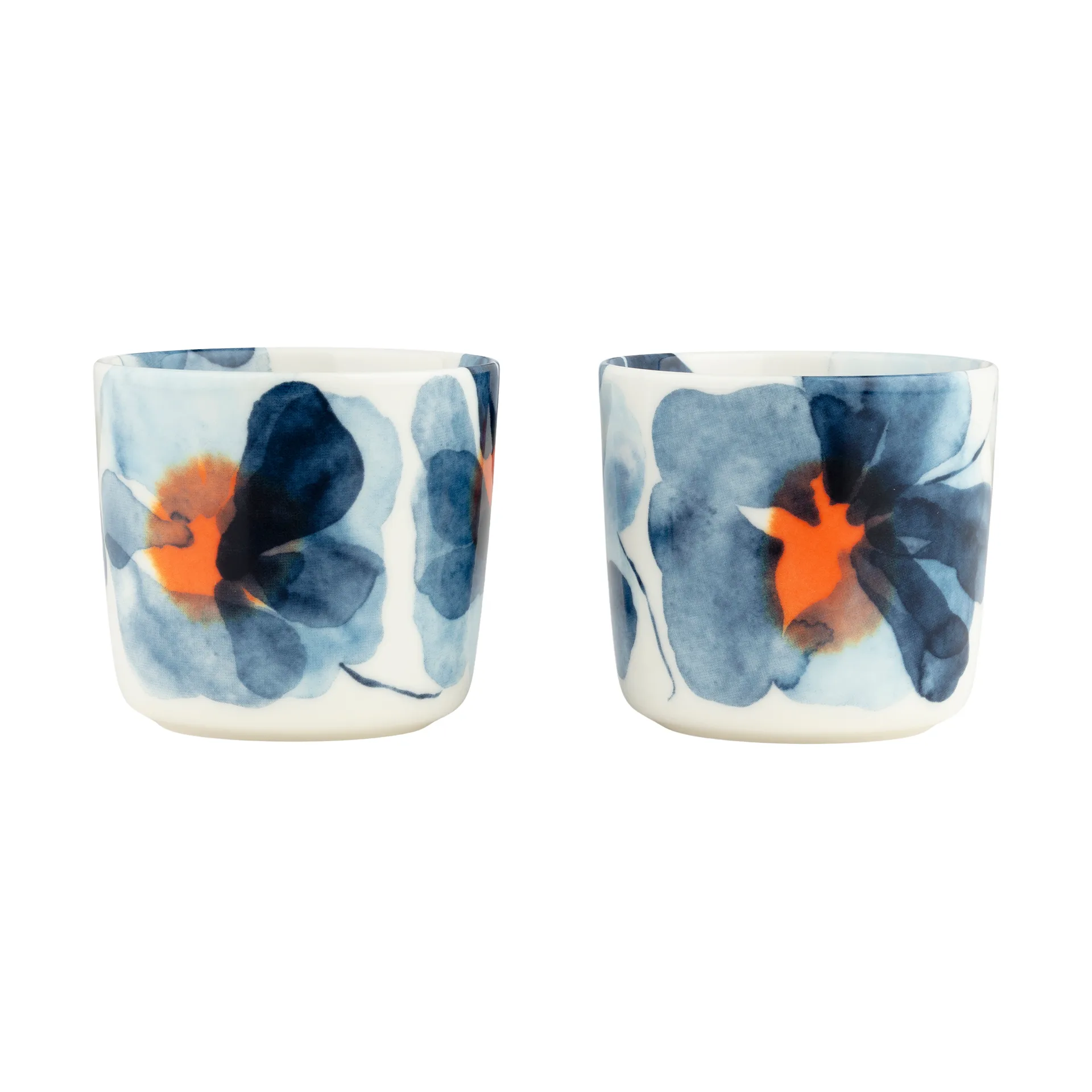 Valssi Tasse mit Untertasse, White-blue-orange, 20 cl Marimekko