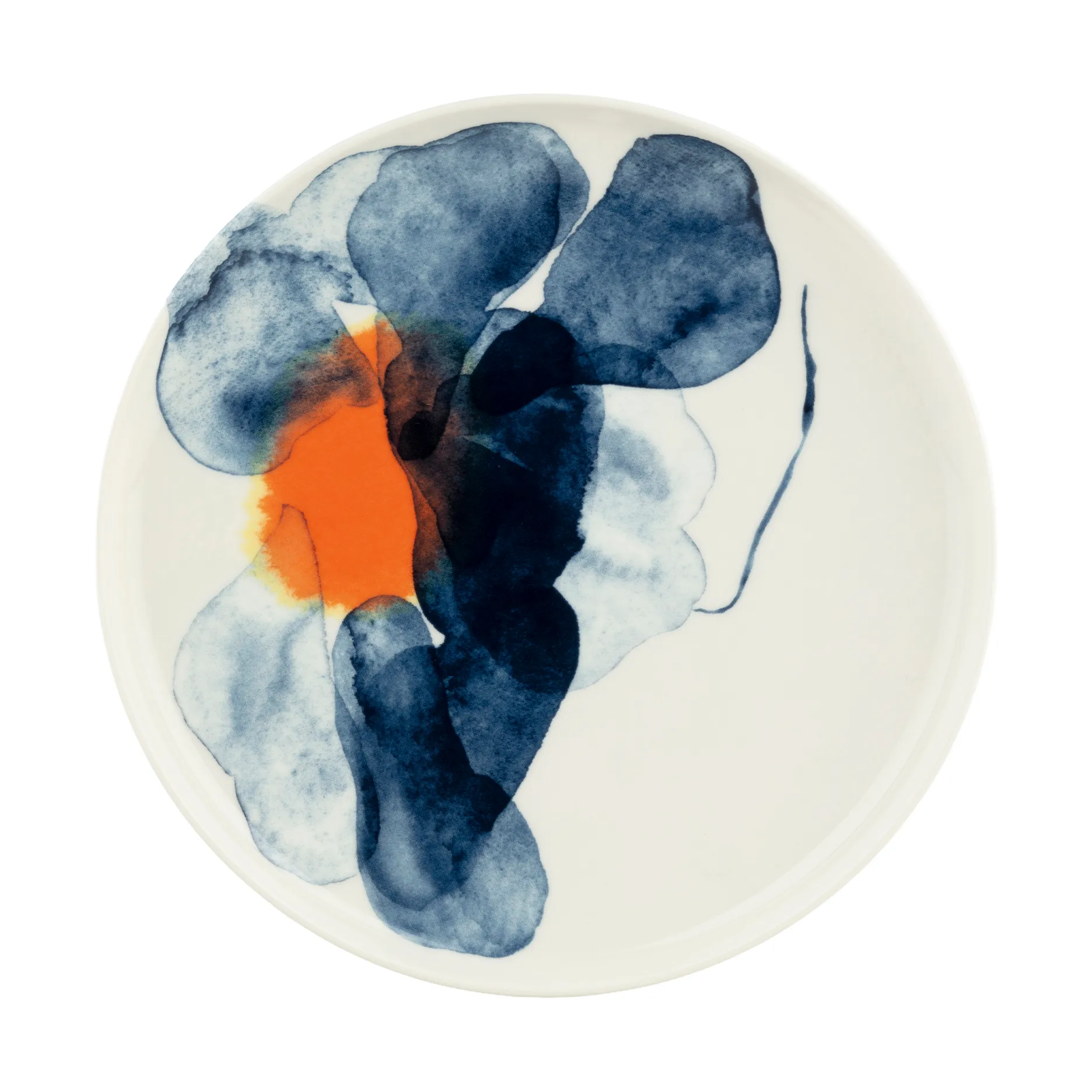 Valssi Teller, White-blue-orange Marimekko