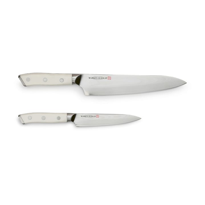Markus Damaskus Messer-Set , Küchenmesser und Schälmesser Markus Aujalay