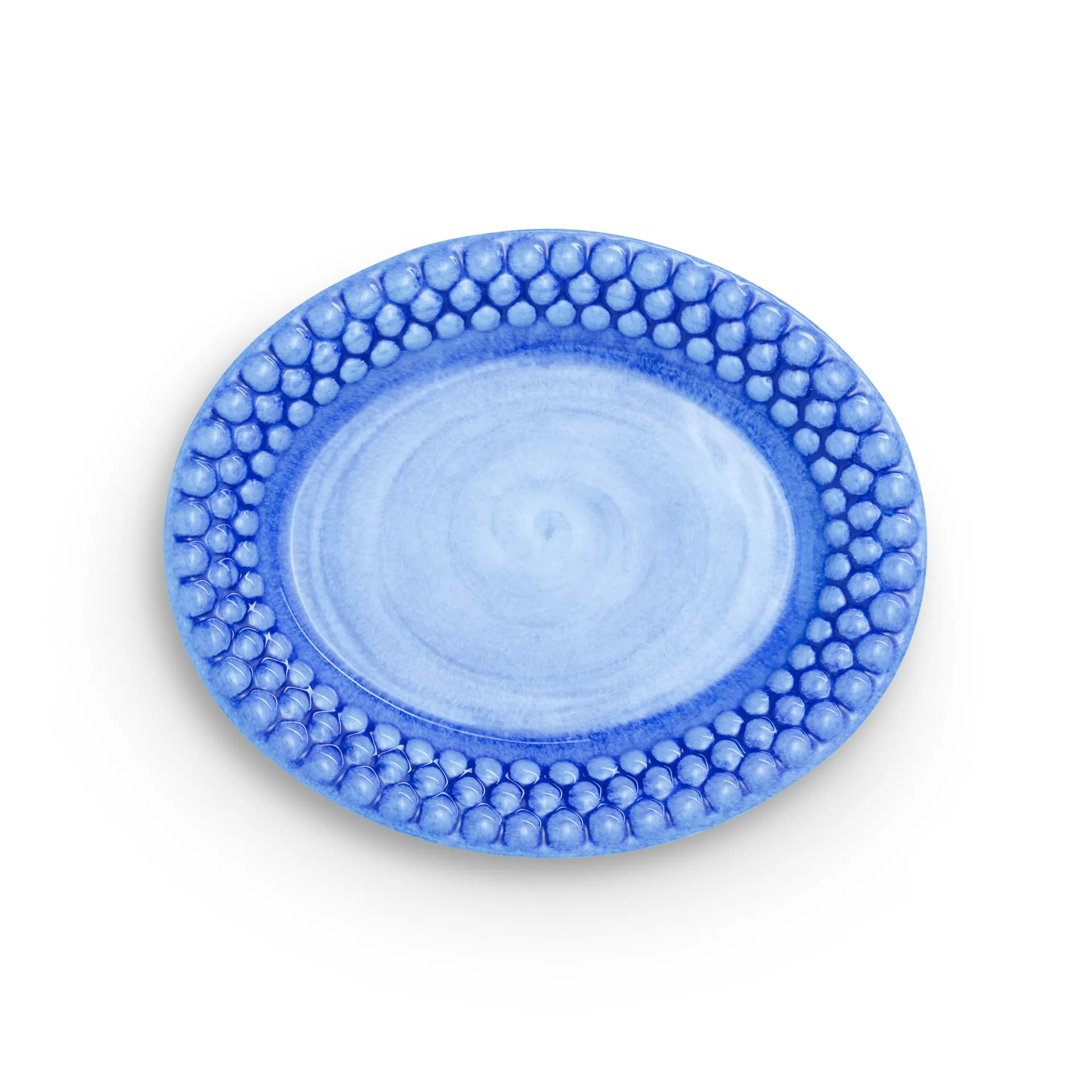 Bubbles ovaler Teller 20cm, Hellblau Mateus