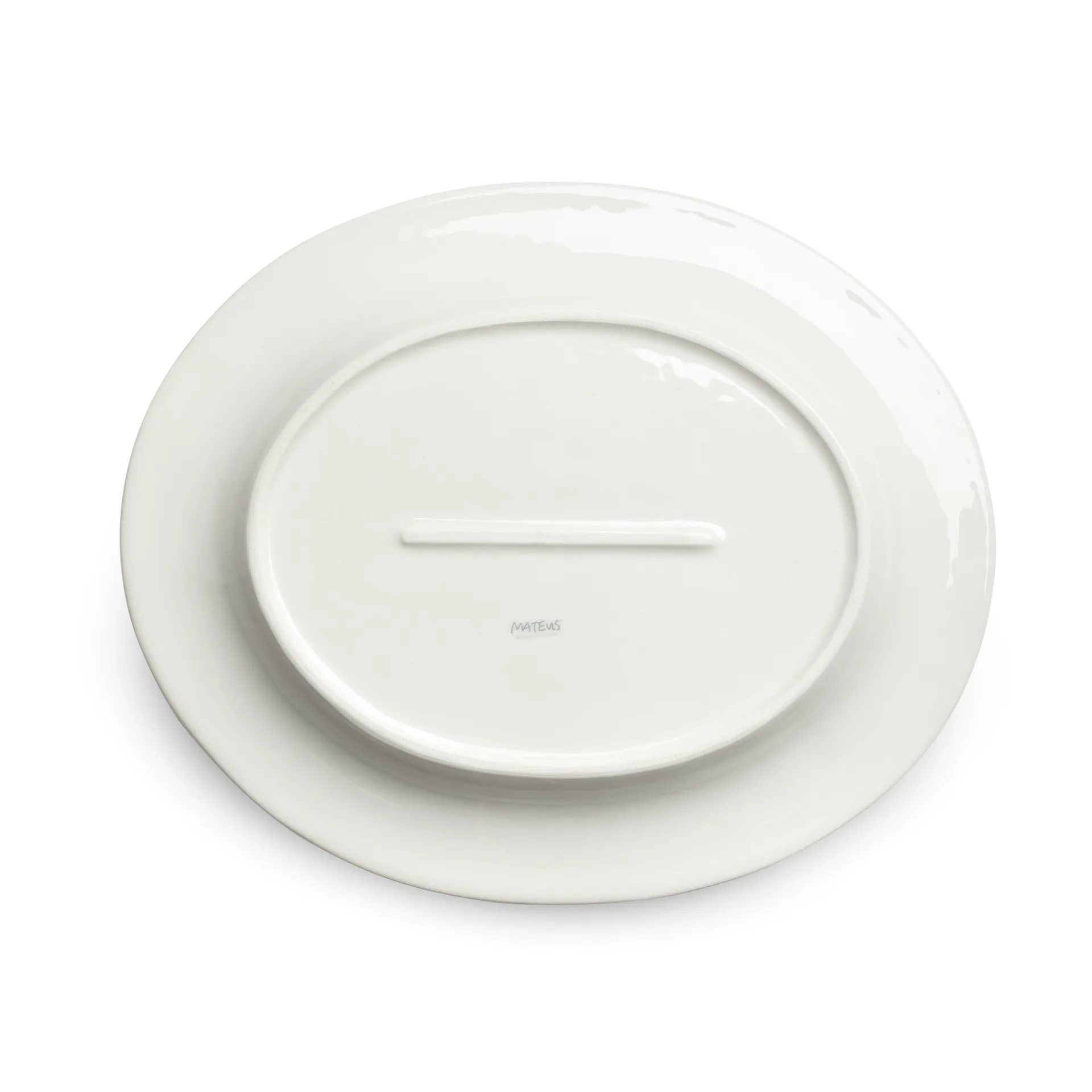 Bubbles ovaler Teller 35cm, Sand Mateus