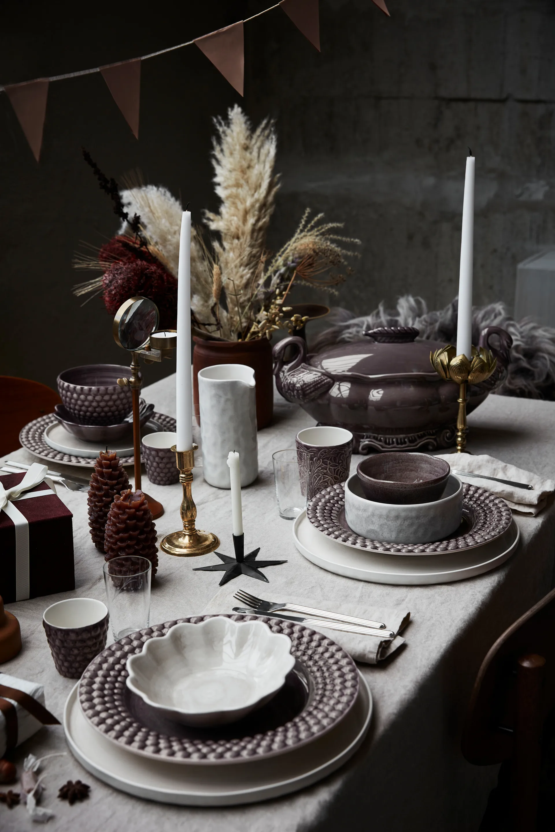 Oyster Schale 16 x 18cm, Grau Mateus