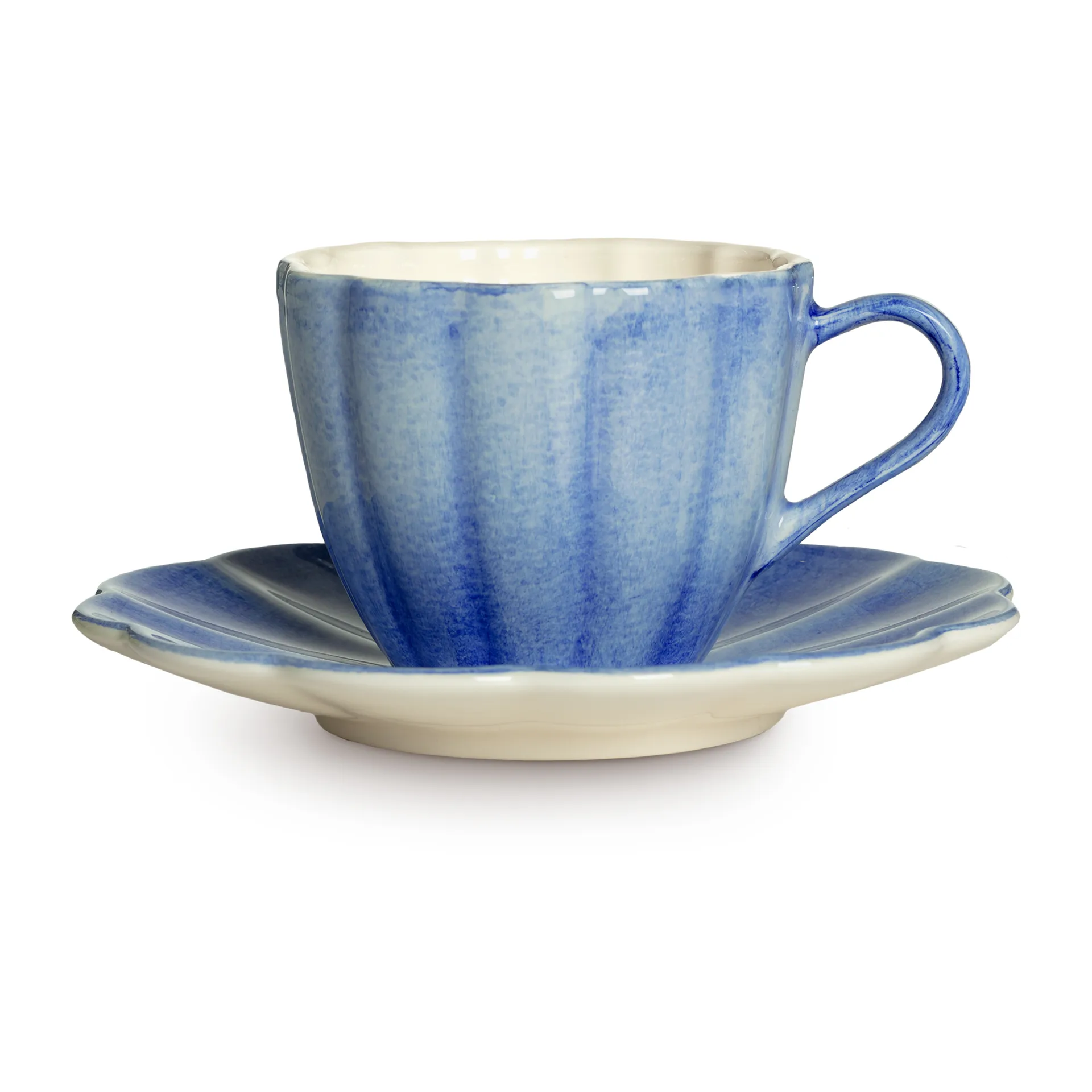 Oyster Tasse mit Untertasse 25 cl, Hellblau Mateus