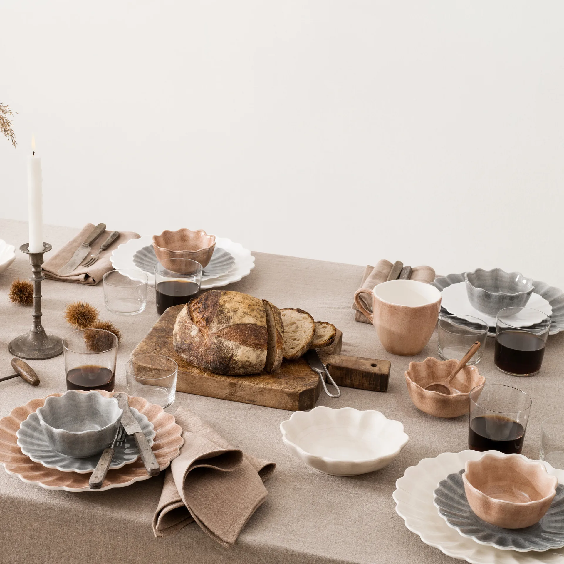 Oyster Teller 20cm, Grau Mateus