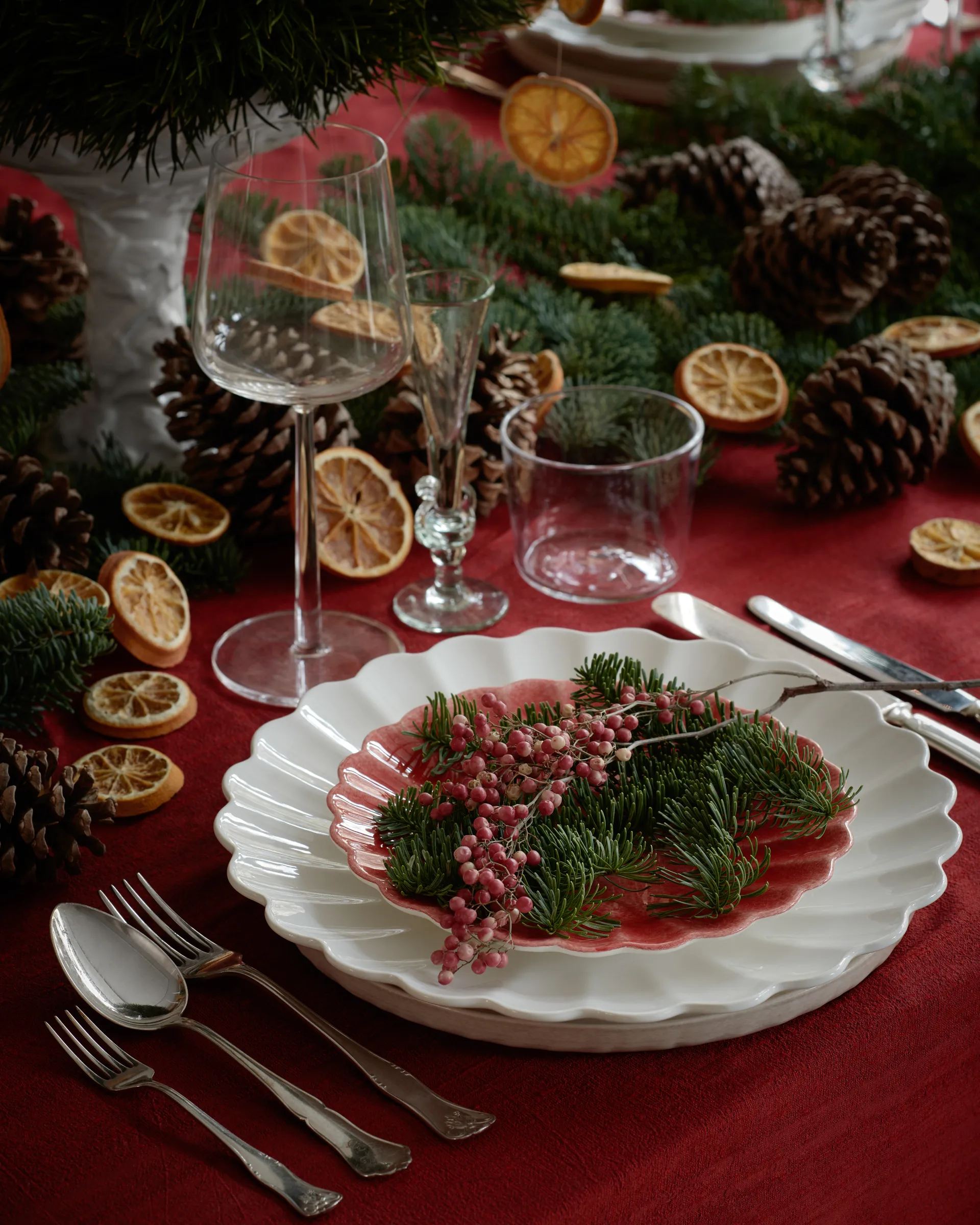 Oyster Teller 20cm, Rot Mateus