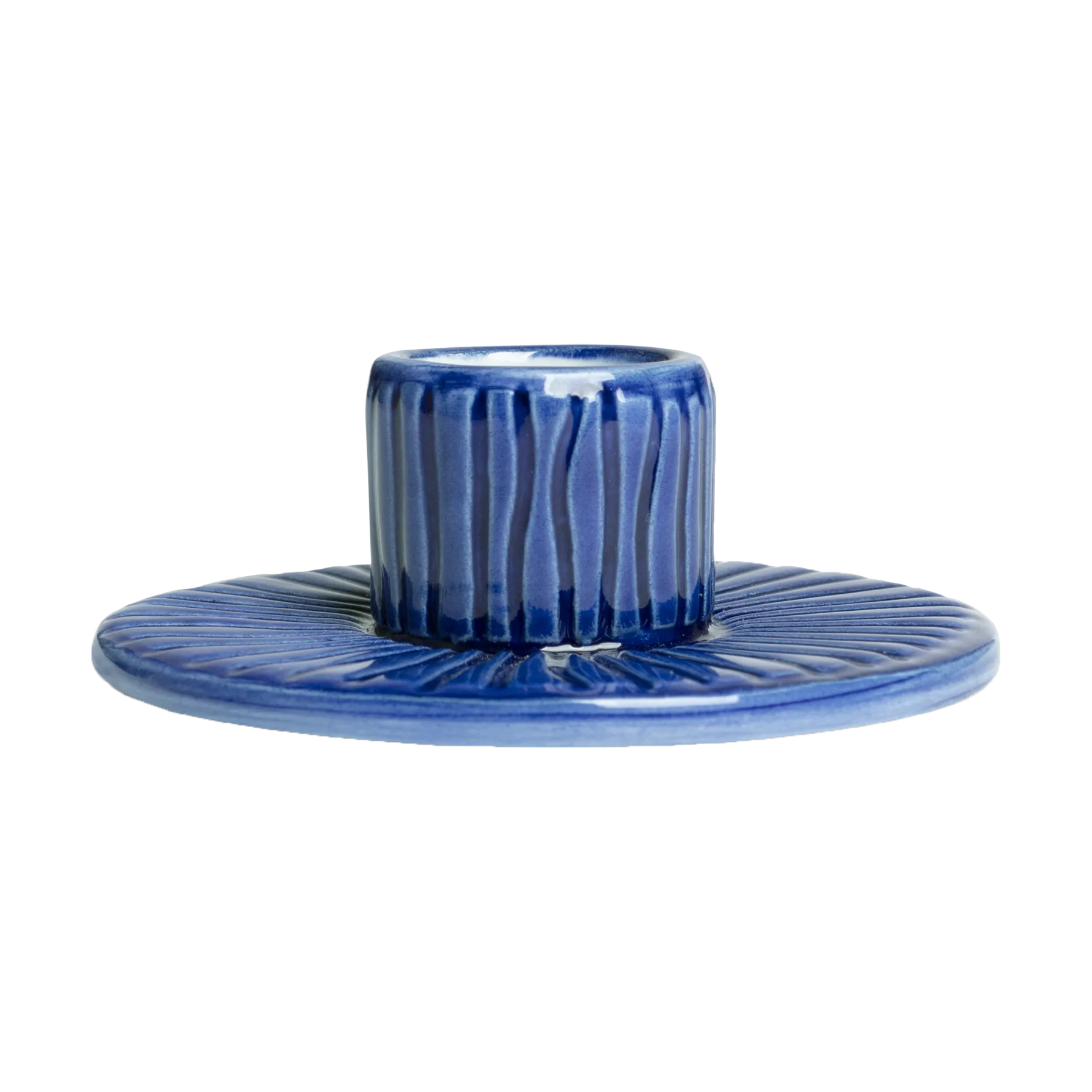 Stripes Kerzenhalter Ø8cm, Blau Mateus