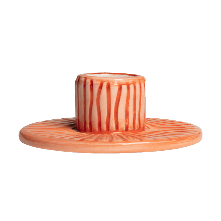 Stripes Kerzenhalter Ø8cm - Orange - Mateus