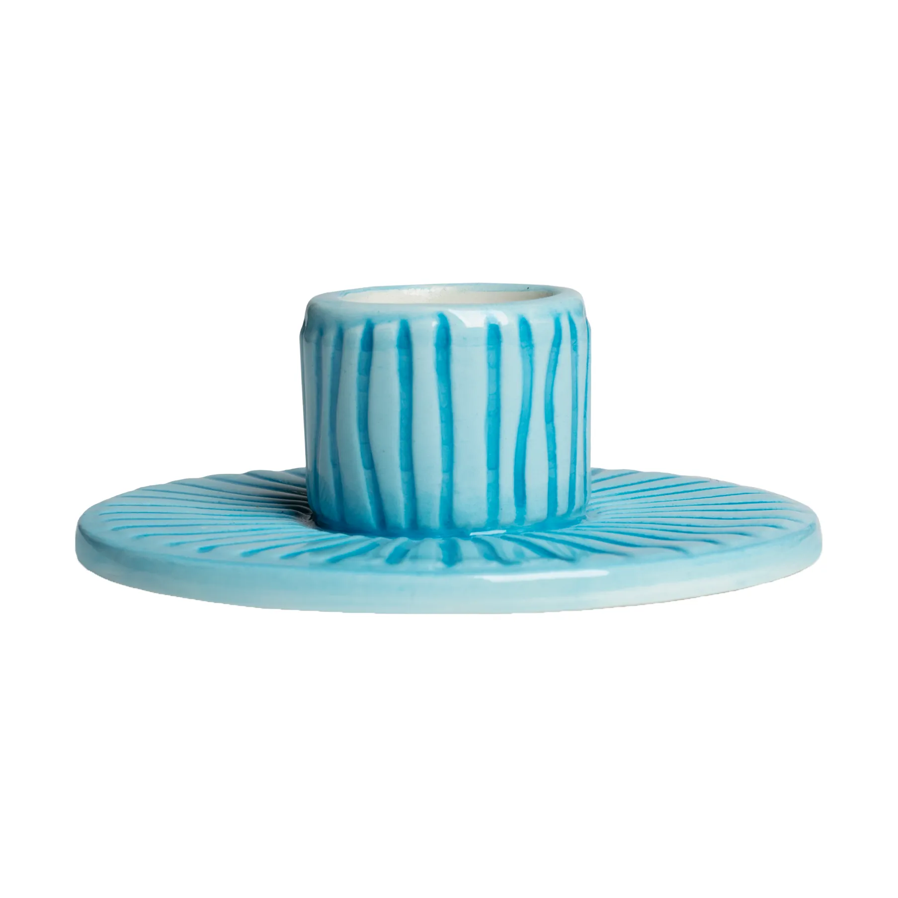 Stripes Kerzenhalter Ø8cm, Türkis Mateus