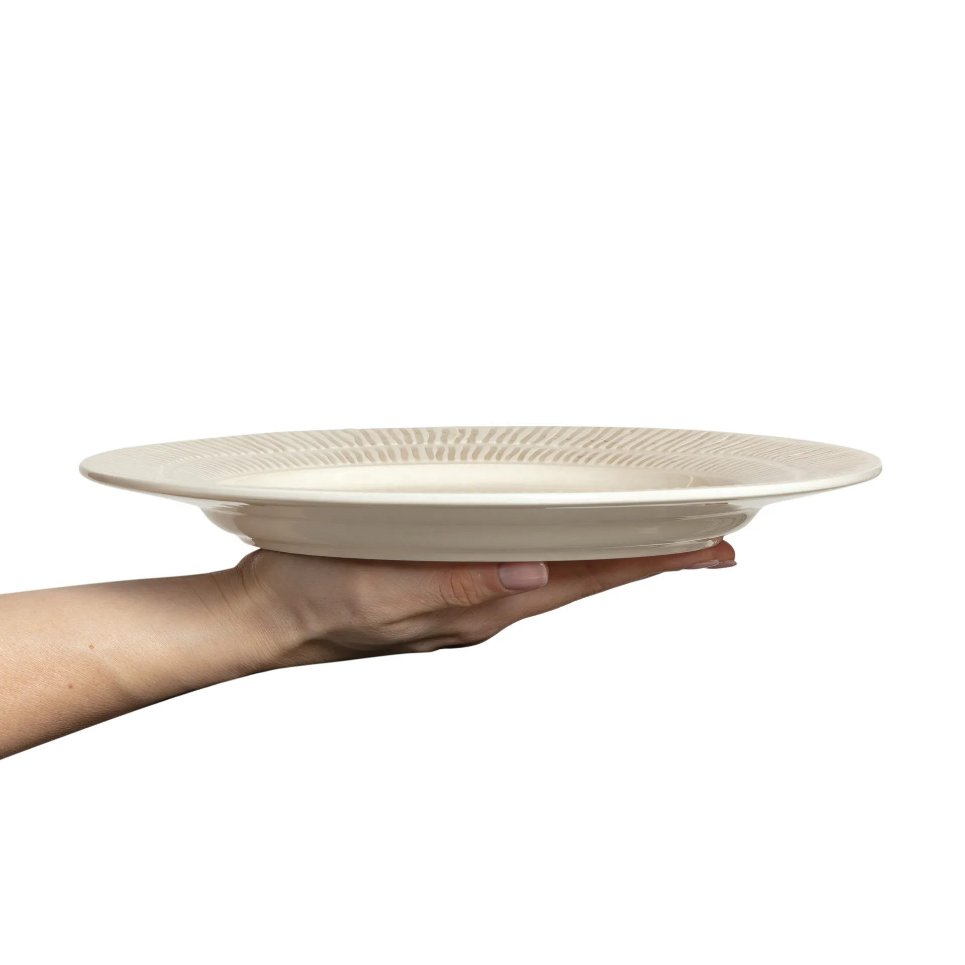 Stripes Teller Ø28cm, Sand Mateus