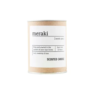 Meraki Duftkerze 12h braunes Glas - Nordic Pine - Meraki