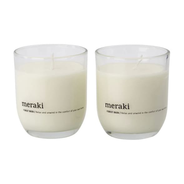 Meraki Duftkerze 22 Stunden 2er Pack, Forest rain Meraki