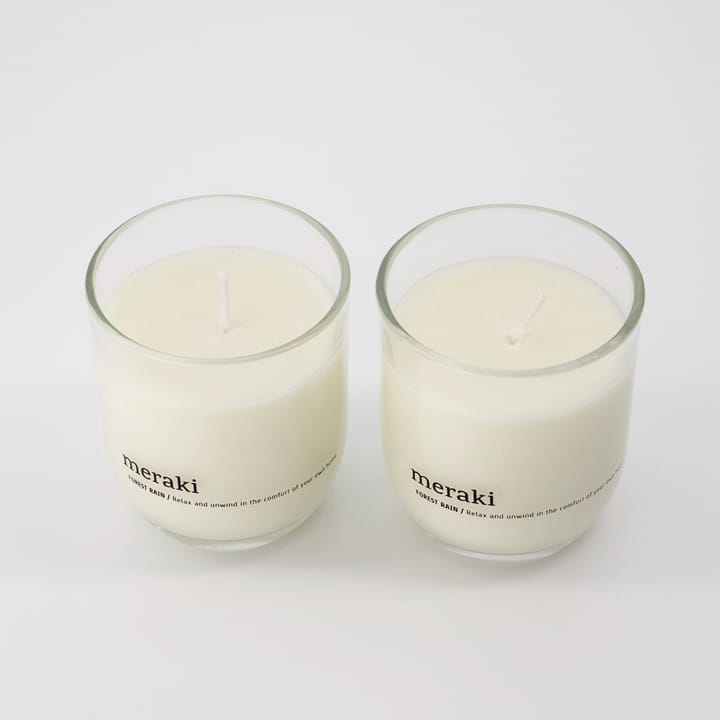Meraki Duftkerze 22 Stunden 2er Pack, Forest rain Meraki