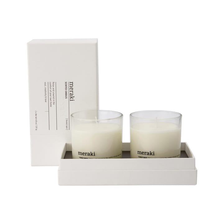 Meraki Duftkerze 22 Stunden 2er Pack, Forest rain Meraki