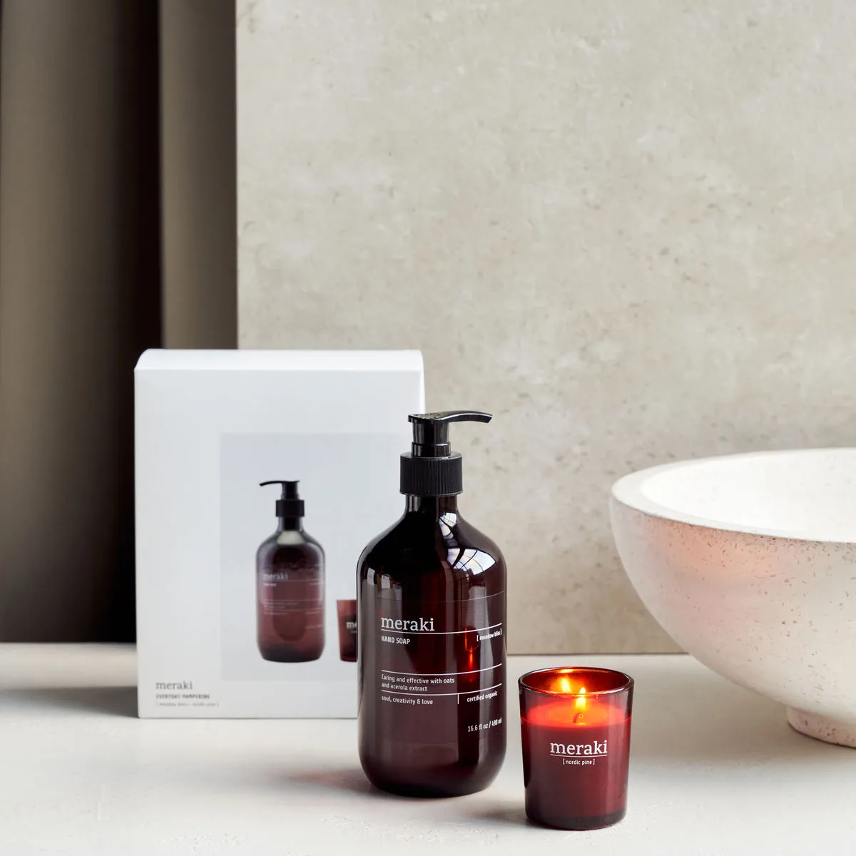 Meraki Geschenkset Handseife und Duftkerze, Everyday pampering Meraki