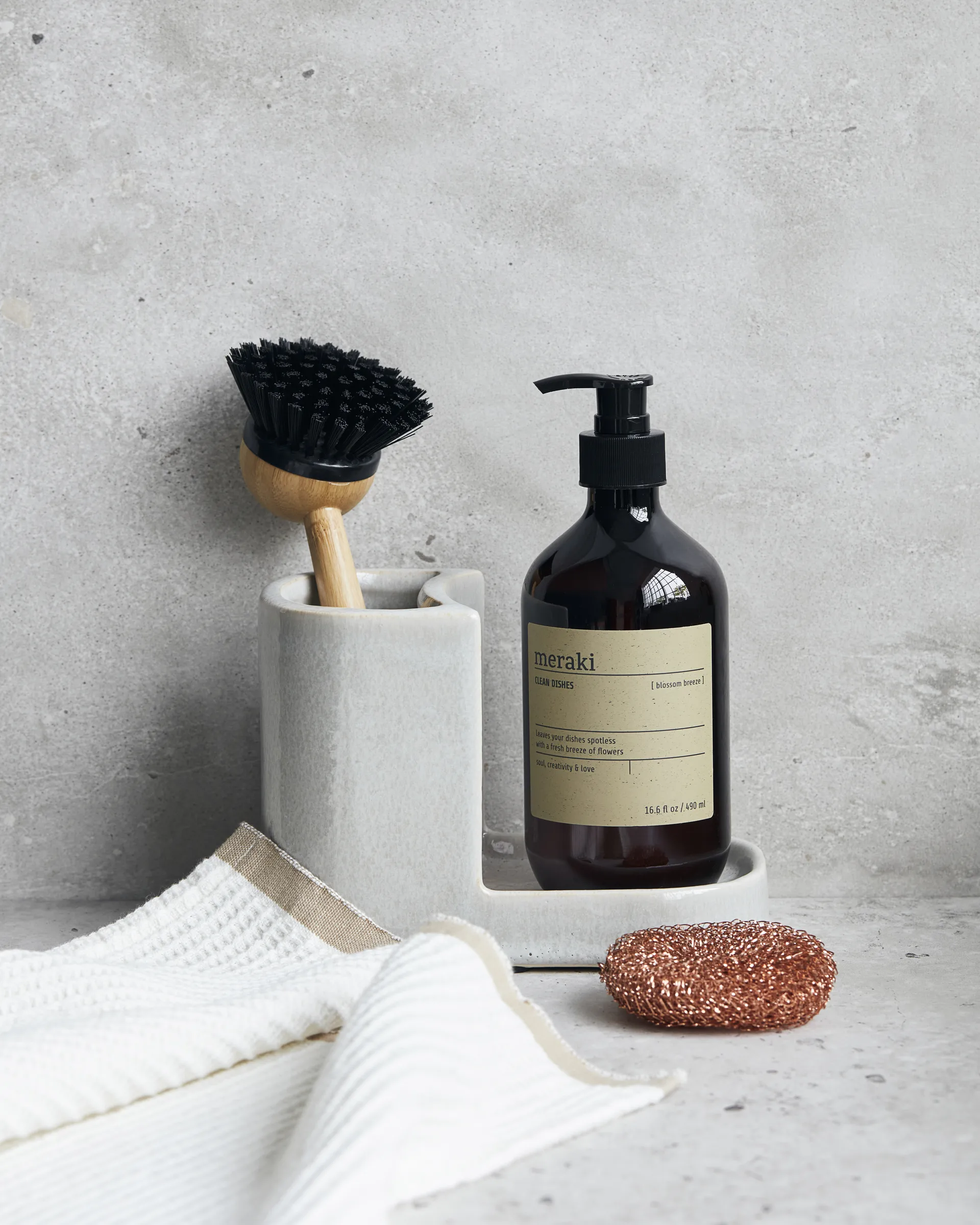Meraki Geschenkset Spülmittel und Spülbürste, Blossom breeze Meraki