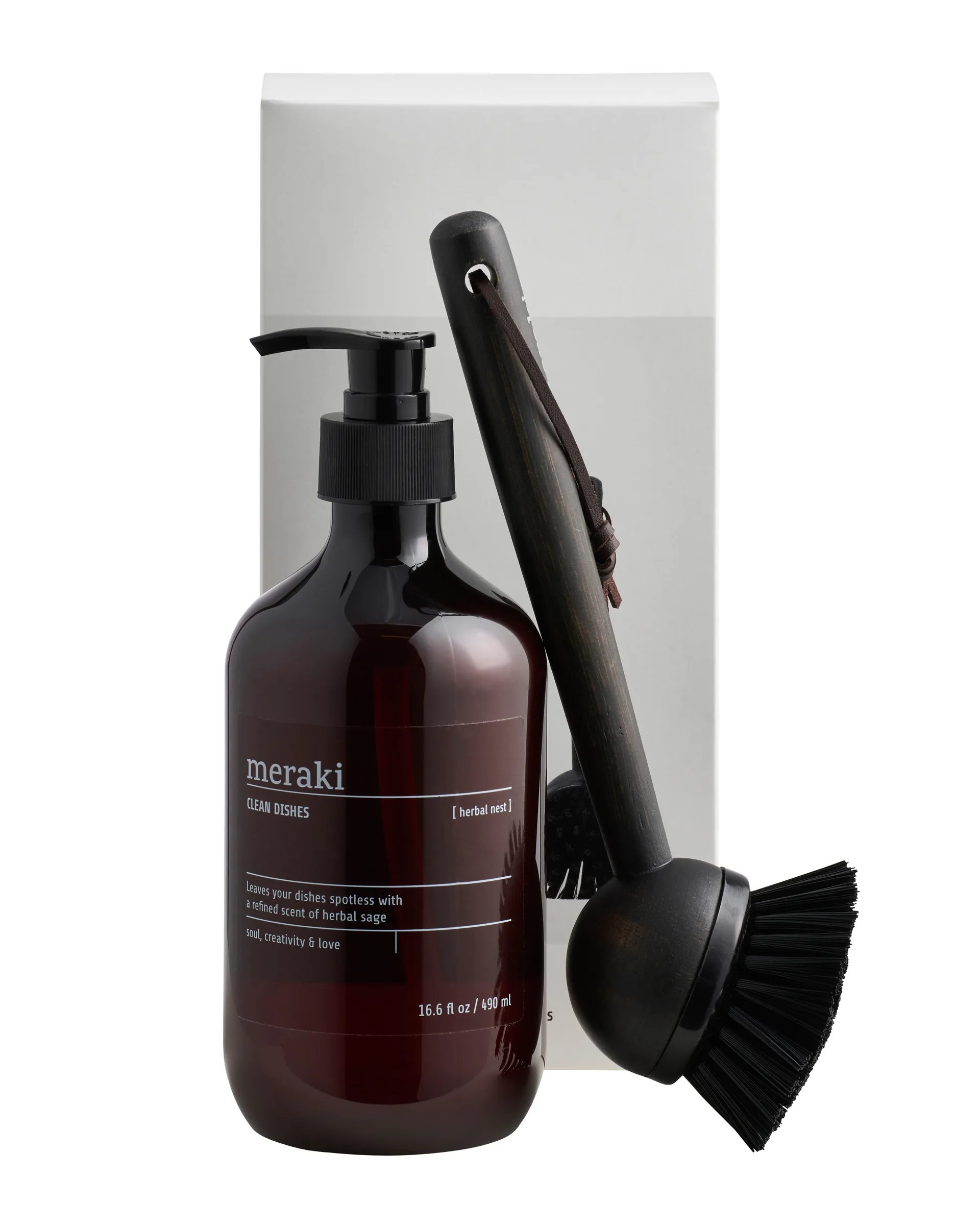 Meraki Geschenkset Spülmittel und Spülbürste, Herbal nest Meraki