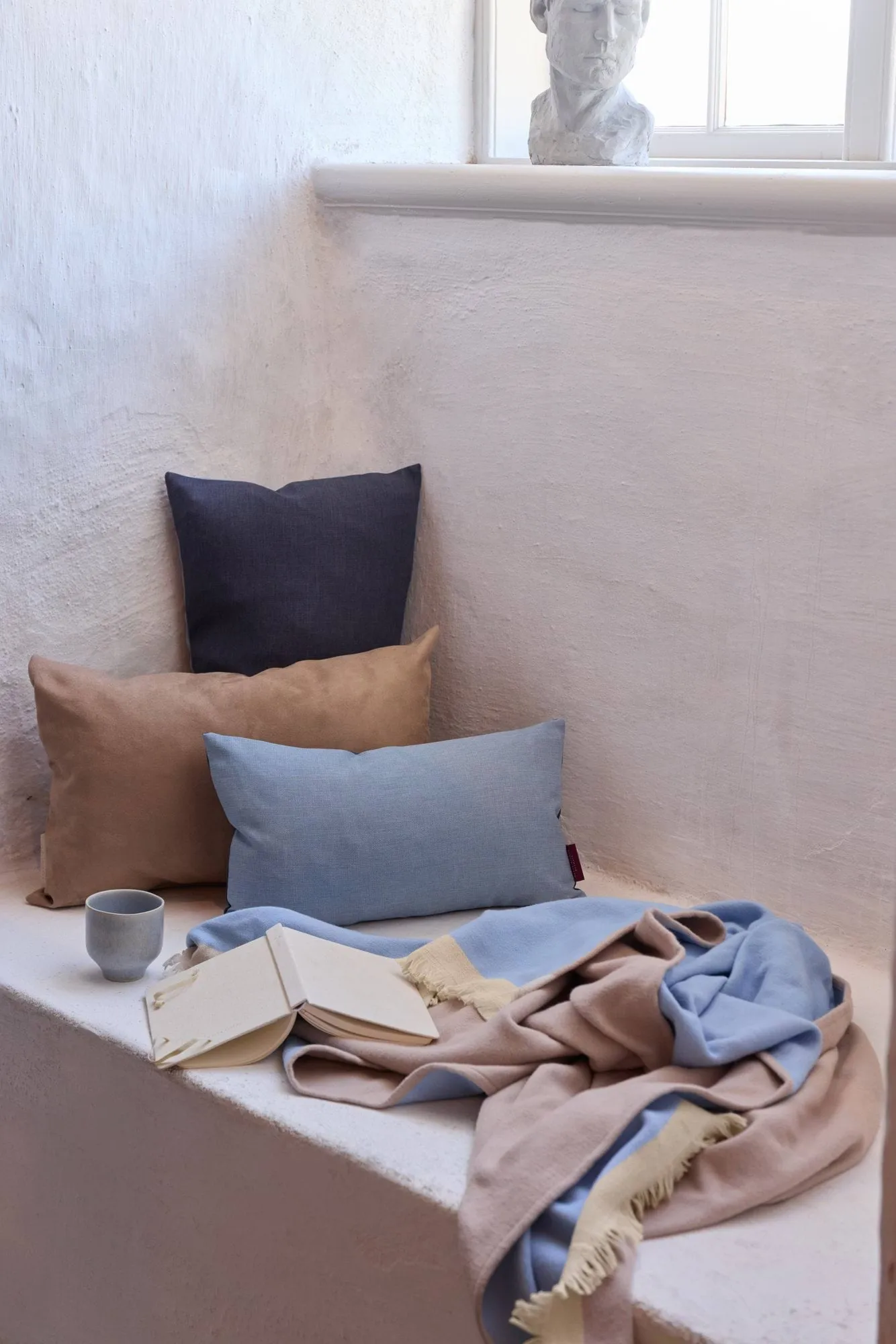 Duet Decke, Beige-Blau, 130x175 cm Mette Ditmer