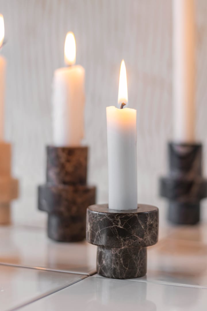 Marble Kerzenständer 5 cm, Braun Mette Ditmer