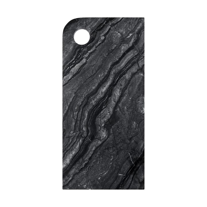 Marble Serviertablett large 18x38 cm, Black-Grey Mette Ditmer