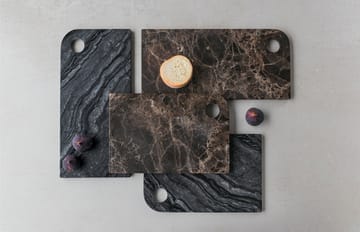 Marble Serviertablett large 18x38 cm - Black-Grey - Mette Ditmer