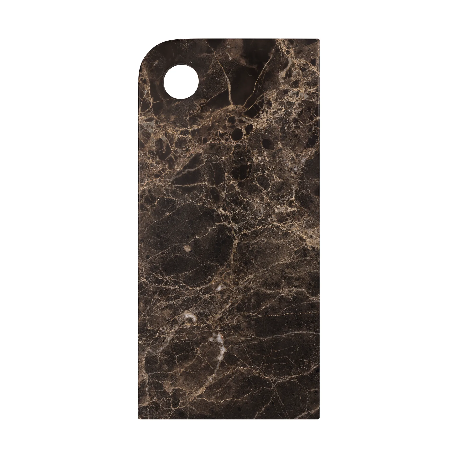 Marble Serviertablett large 18x38 cm, Brown Mette Ditmer