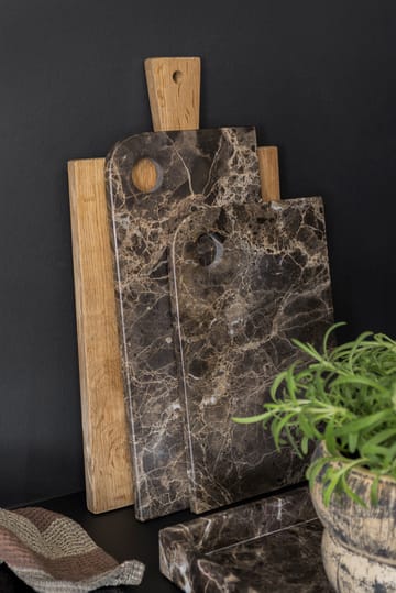 Marble Serviertablett medium  20x30 cm - Brown - Mette Ditmer