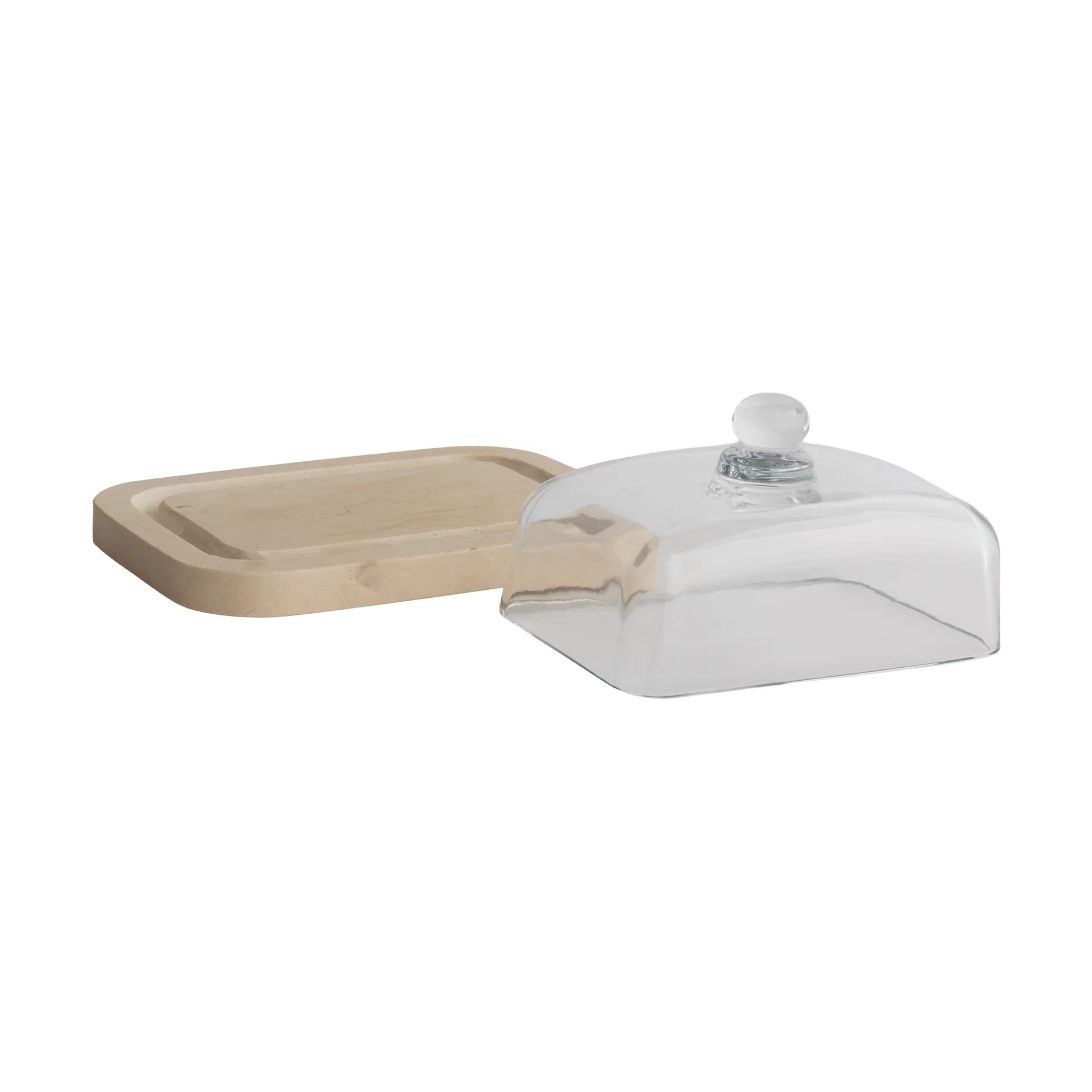 Marmor-Butterdose, Beige, 14x19,5x10,5 cm Mette Ditmer