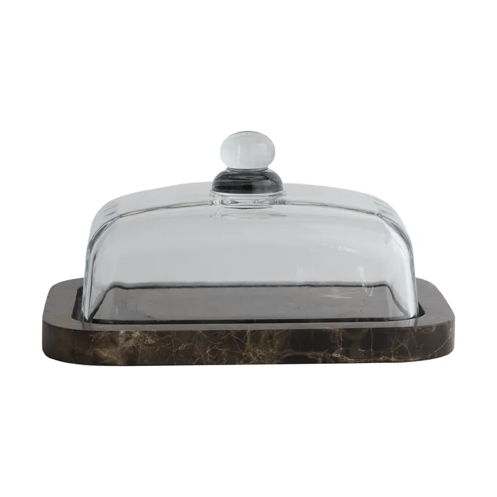 Marmor-Butterdose - Brown (brun), 14x19,5x10,5 cm - Mette Ditmer