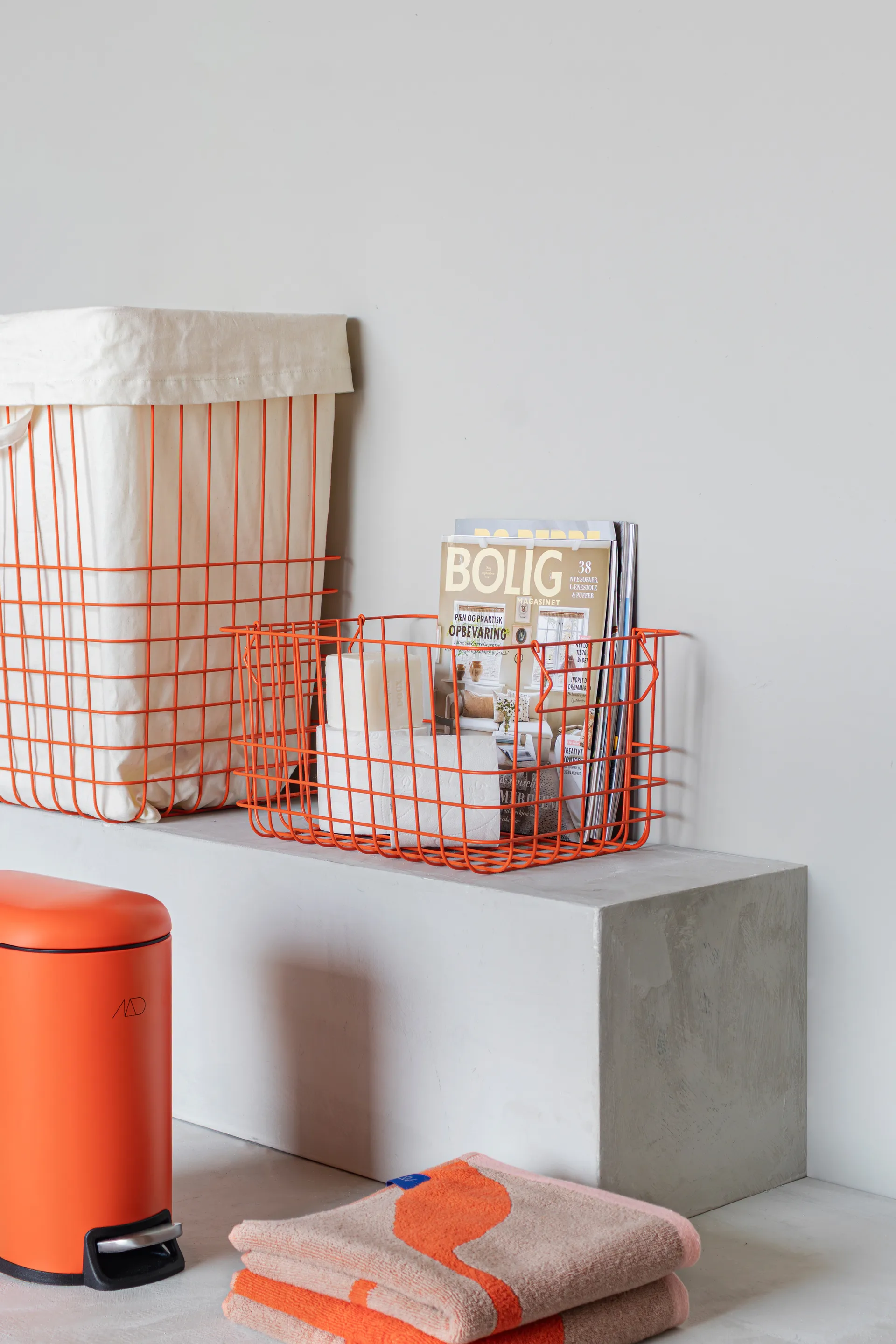 Mini-Walther Pedaleimer 5 L, Orange Mette Ditmer