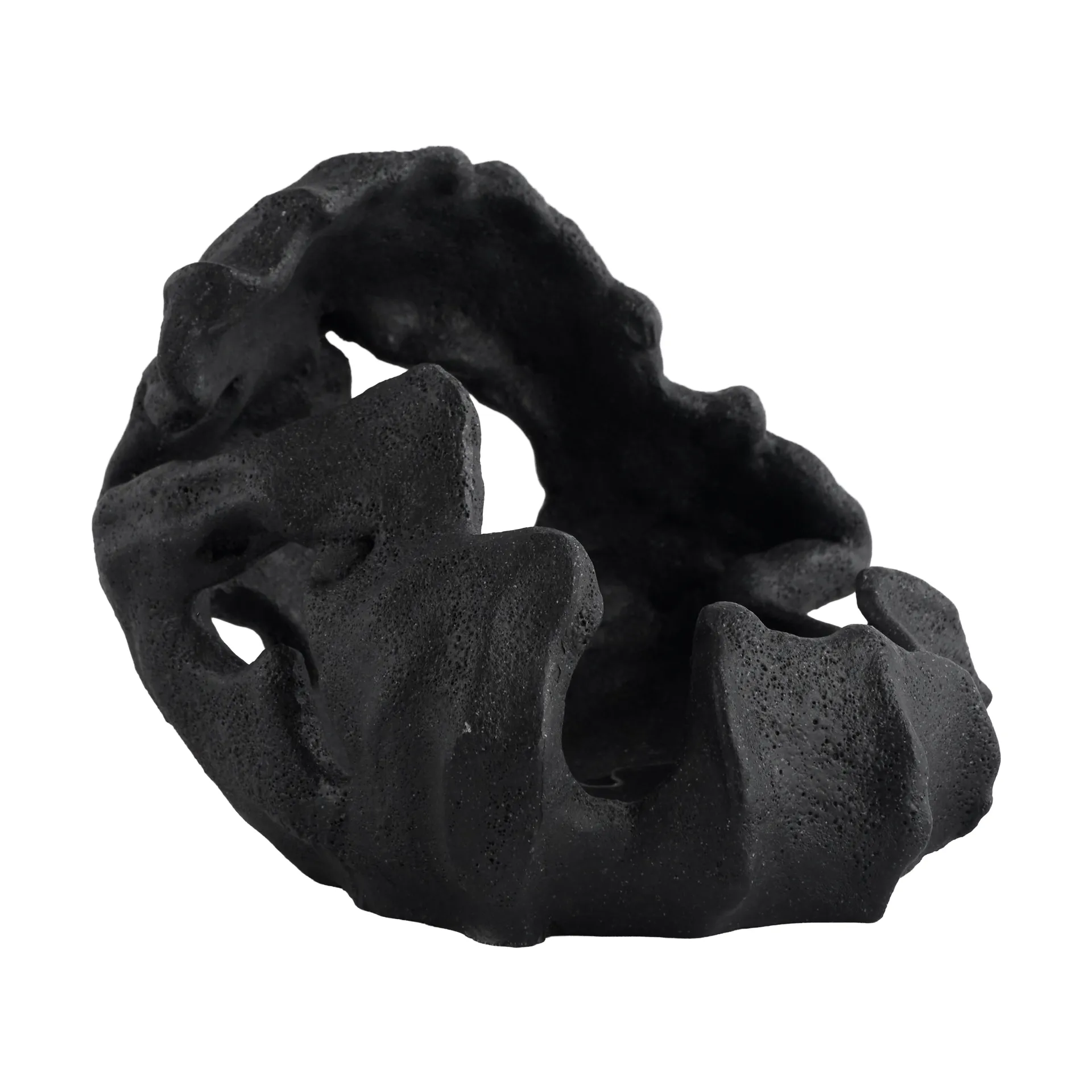Reef Blockkerzenhalter, Schwarz, Ø16,5x13 cm Mette Ditmer