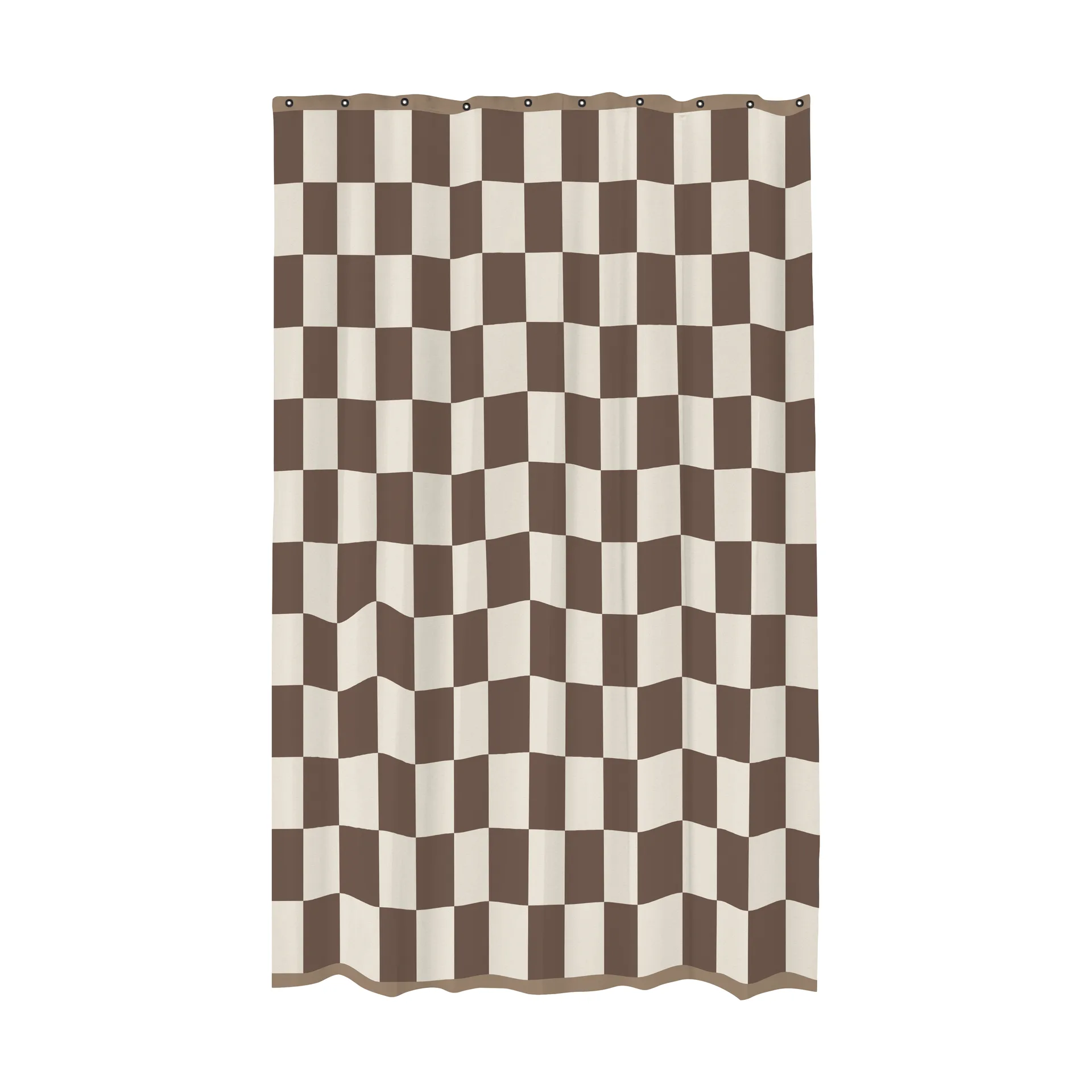 Retro Duschvorhang 150x200 cm, Braun Mette Ditmer