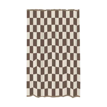 Retro Duschvorhang 150x200 cm - Braun - Mette Ditmer