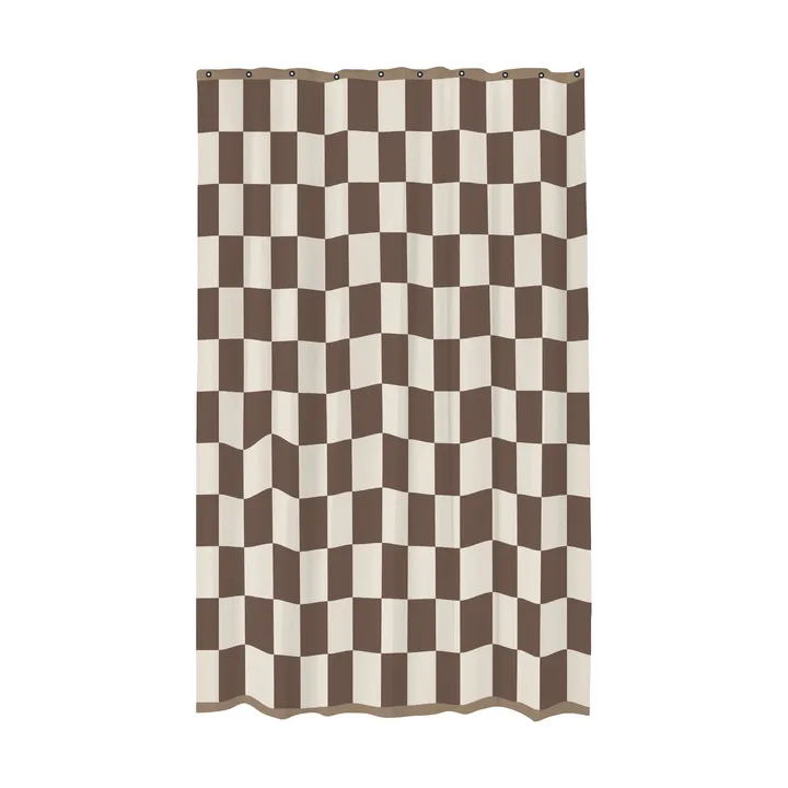 Retro Duschvorhang 150x200 cm - Braun - Mette Ditmer