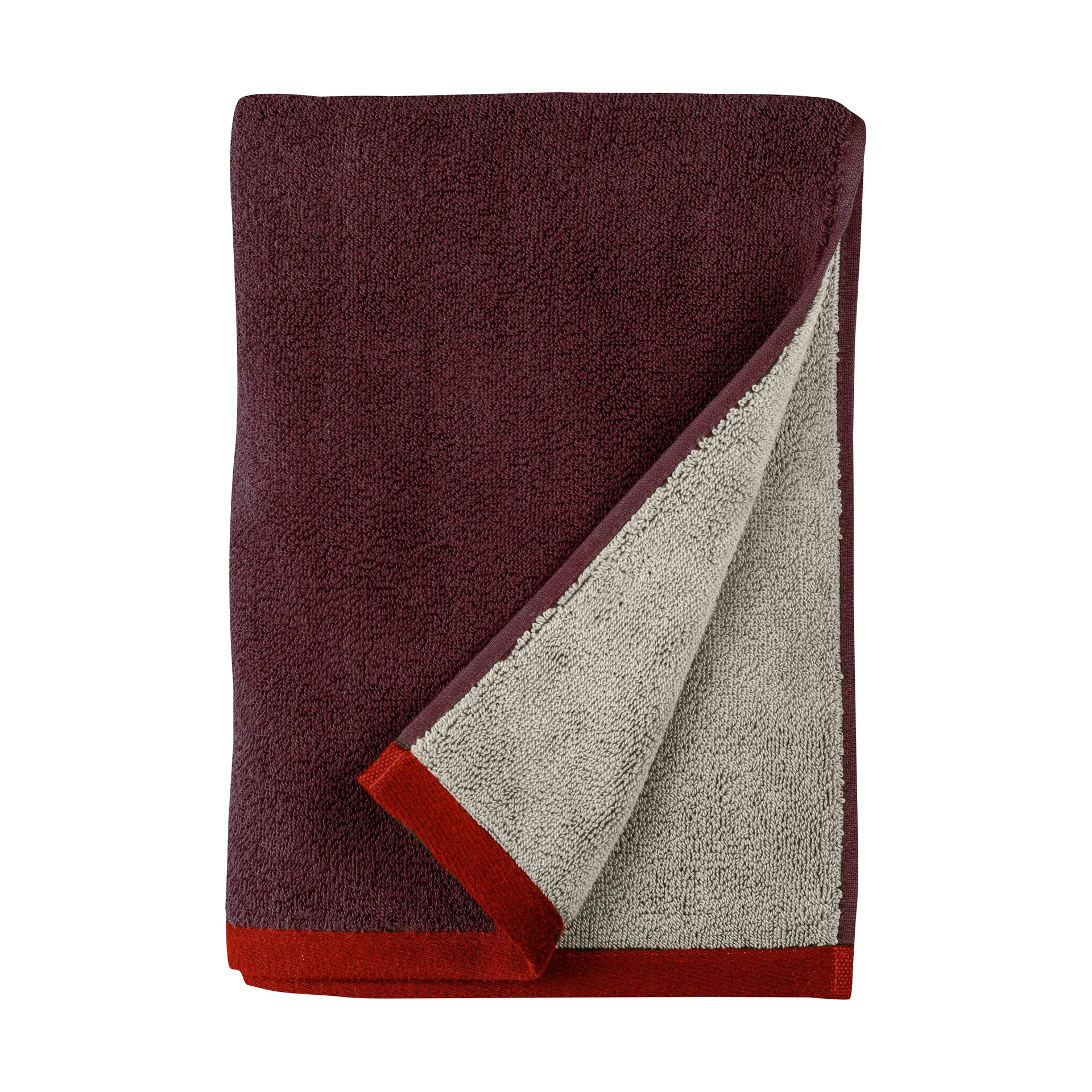 Soft Handtuch 50x90 cm, Gray-Red (grå-röd), 50x90 cm Mette Ditmer