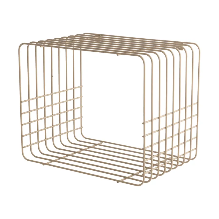 Wire Wandregal - Kurz, beige, 26x38x30,5 cm - Mette Ditmer