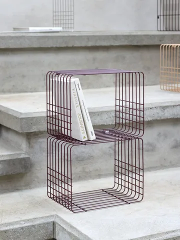 Wire Wandregal - Short, Rot, 26x38x30,5 cm - Mette Ditmer