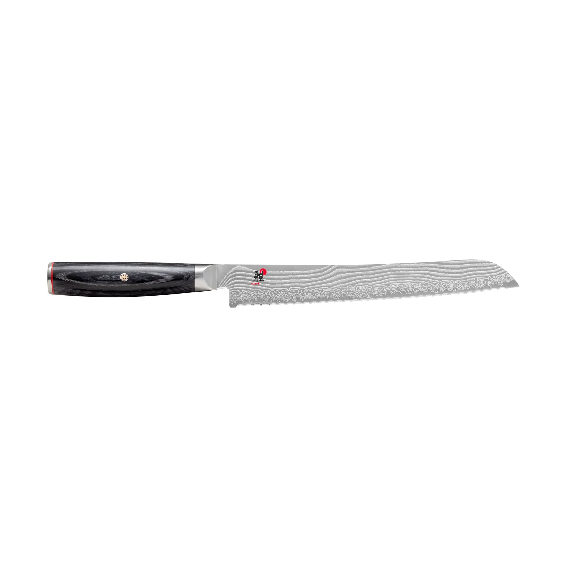 Raw 5000FCD Brotmesser 23 cm, Damaskus-schwarz Miyabi