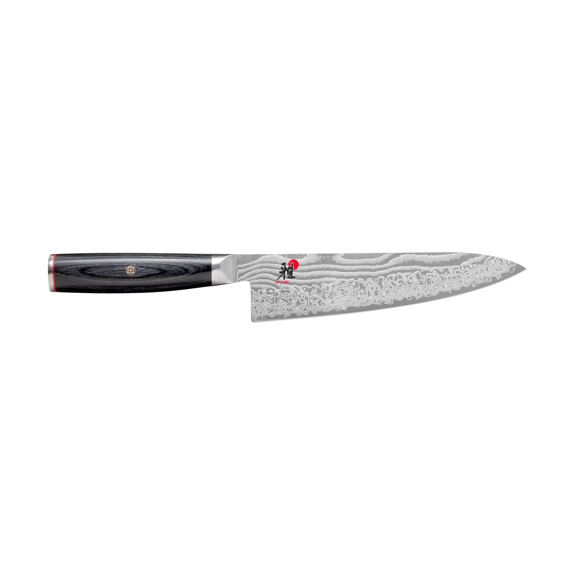 Raw 5000FCD Küchenmesser Gyutoh 20 cm, Damaskus-schwarz Miyabi