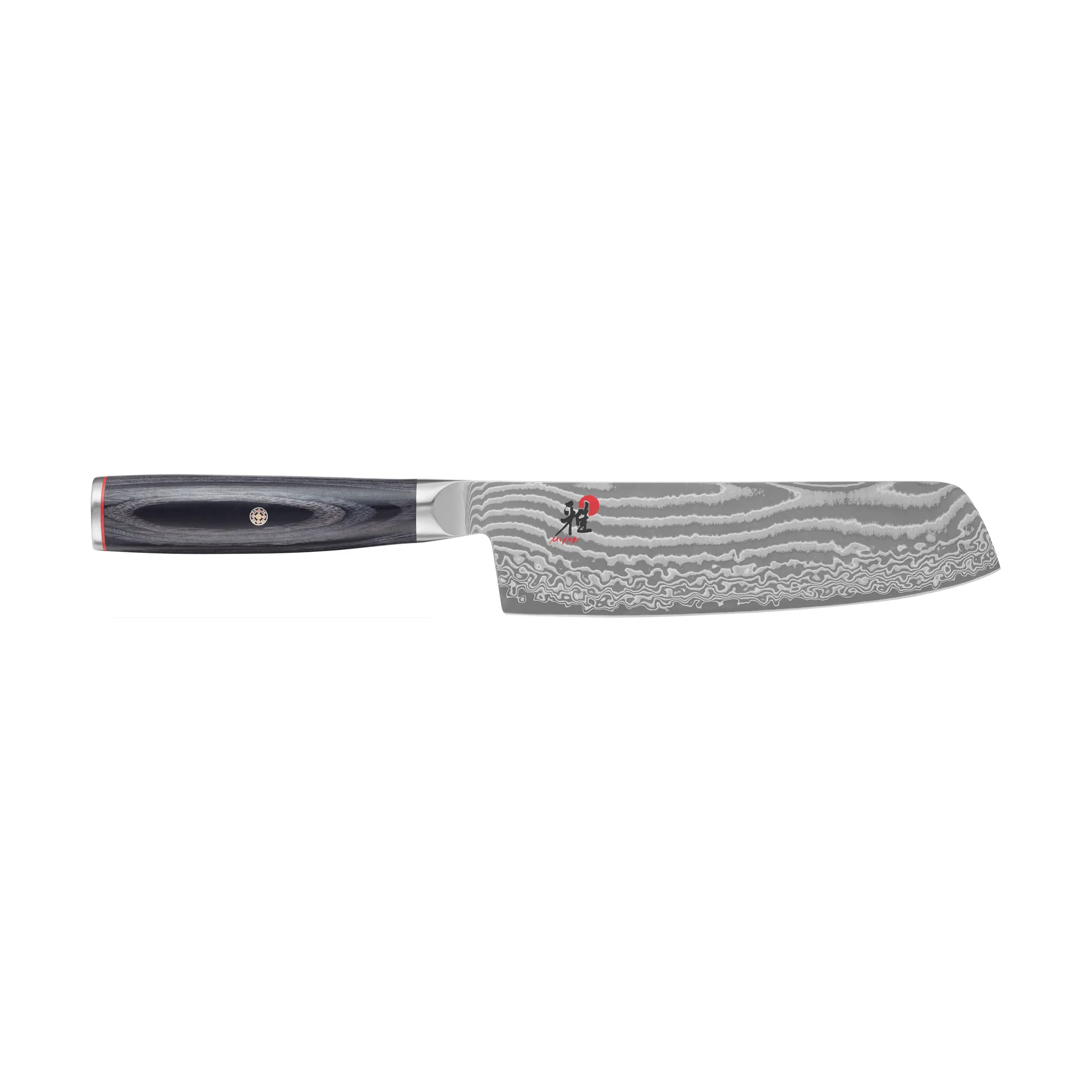 Raw 5000FCD Nakiri Obstmesser rektangulär 17 cm, Damaskus-schwarz Miyabi