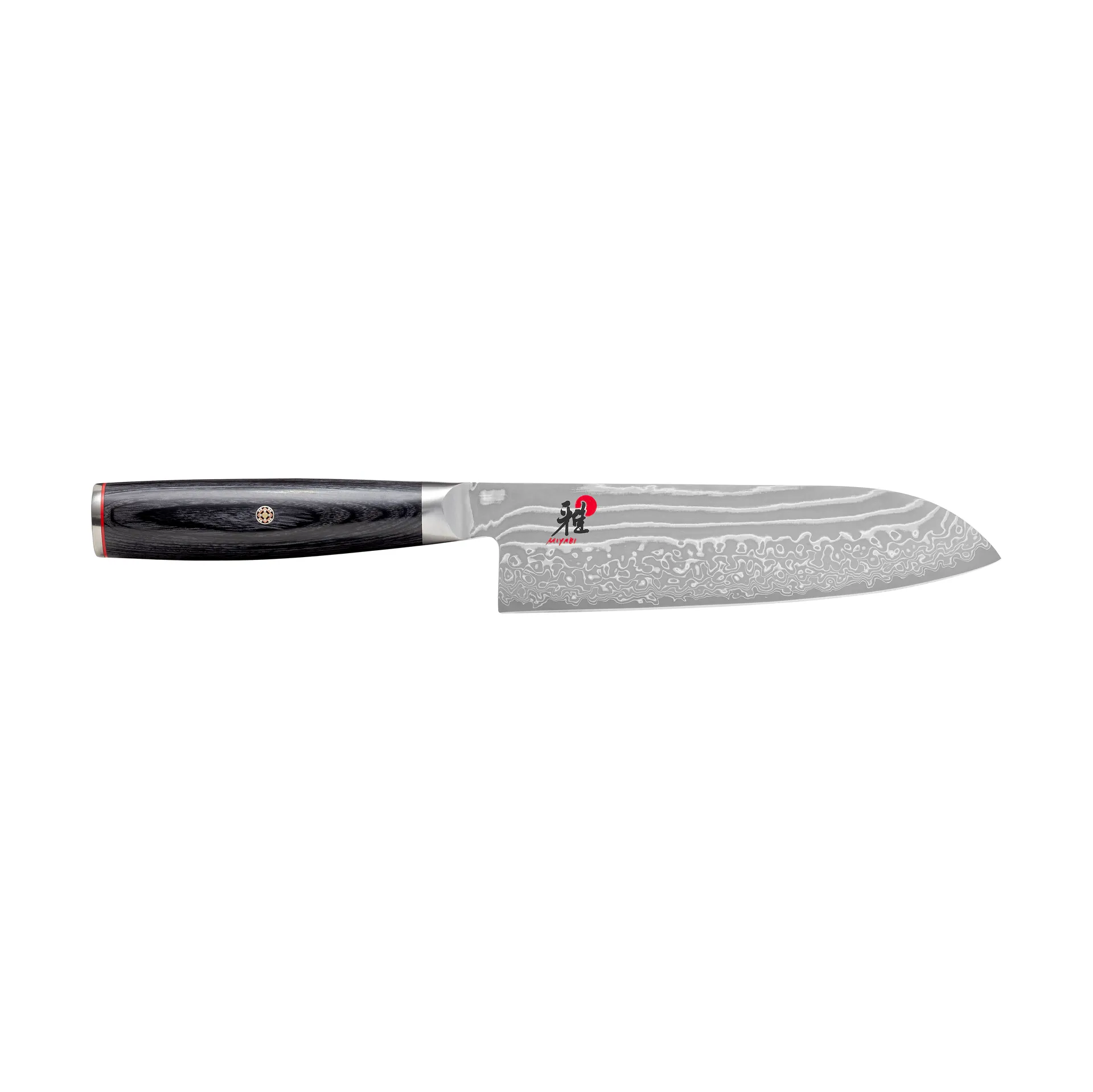 Raw 5000FCD Santokumesser 18 cm, Damaskus-schwarz Miyabi