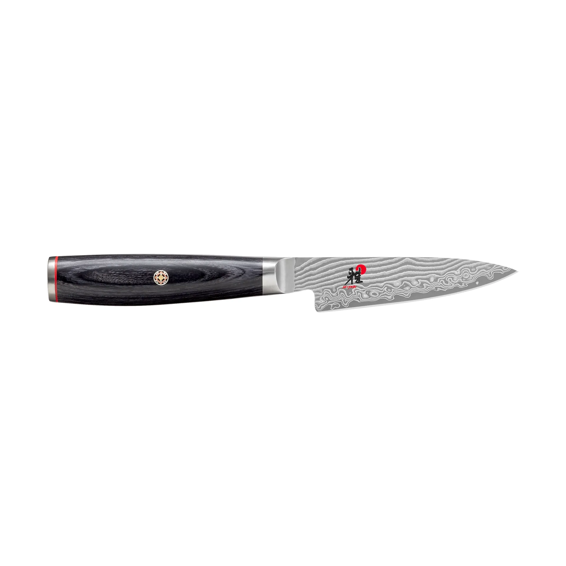 Raw 5000FCD Shotoh Schälmesser 9 cm, Damaskus-schwarz Miyabi