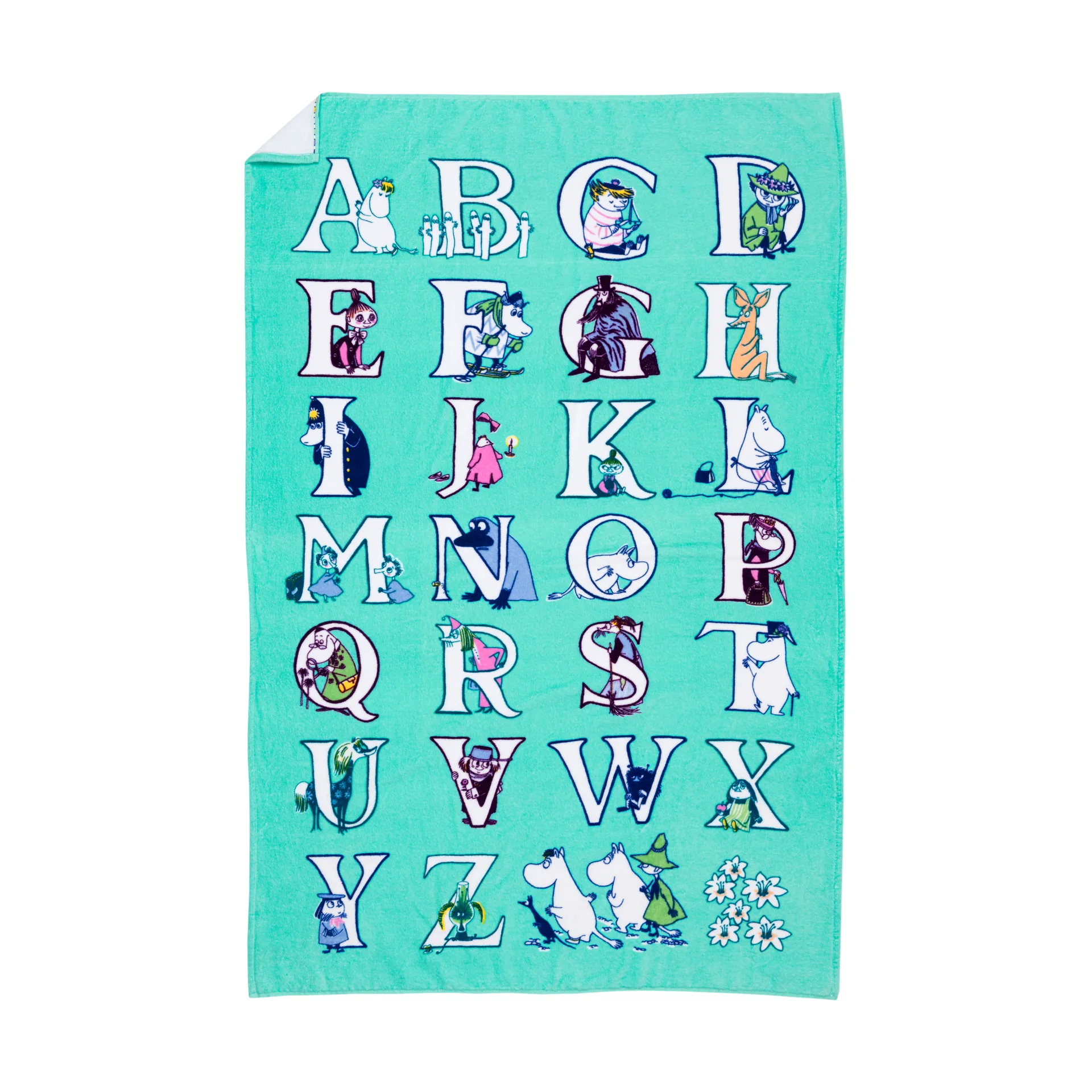 Alphabet Mumin Badetuch, 85x150 cm Moomin Arabia
